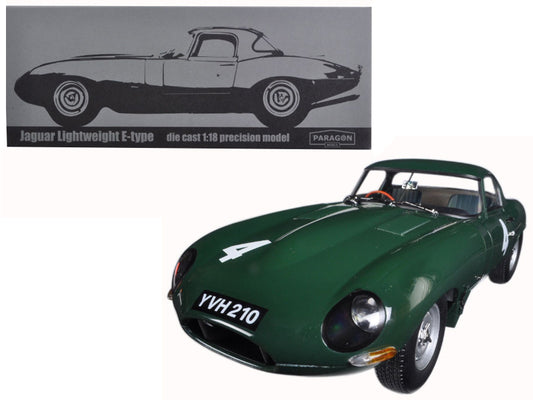 Jaguar Lightweight E-Type Sutcliffe YVH210 #4 Green 1/18 Diecast Model